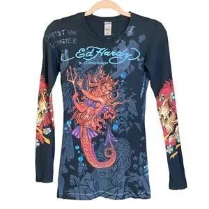 トップス Sculptor X Ed Hardy Devil Raglan Tee Sculptor X Ed Hardy] Devil Raglan Tee White